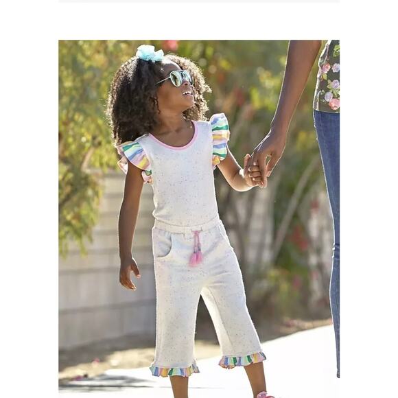 Matilda Jane Girls Dots Lets Go Together Kindness Romper Multicolor Size 6 - Picture 1 of 13